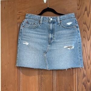 Levi's Blue A-line Mini Skirt Casual
